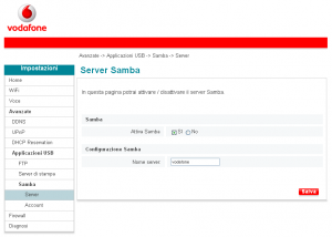 server samba firmware Vodafone Station