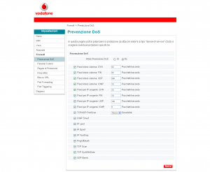 prevenzione DoS firmware Vodafone Station