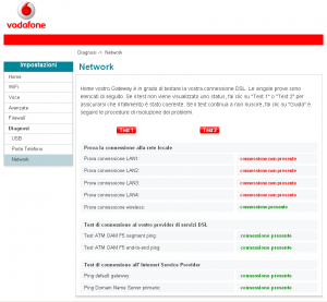 test diagnostico firmware Vodafone Station